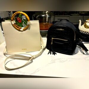 Like  Dreams vegan handbag/ vegan  leather black backpack.